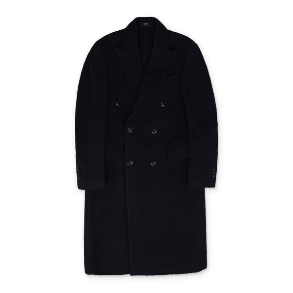 Navy Single-Breasted Coat