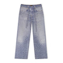 Blue 20K Swarovski Diamond Boro Jeans