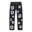 Black Cotton Wreath Jeans