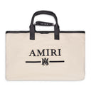 Natural/Black Canvas Embroidery Tote Bag