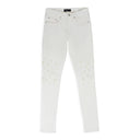 White Tuffetage Monogram Skinny Jeans