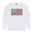 White Logo Flag Long Sleeve T-Shirt