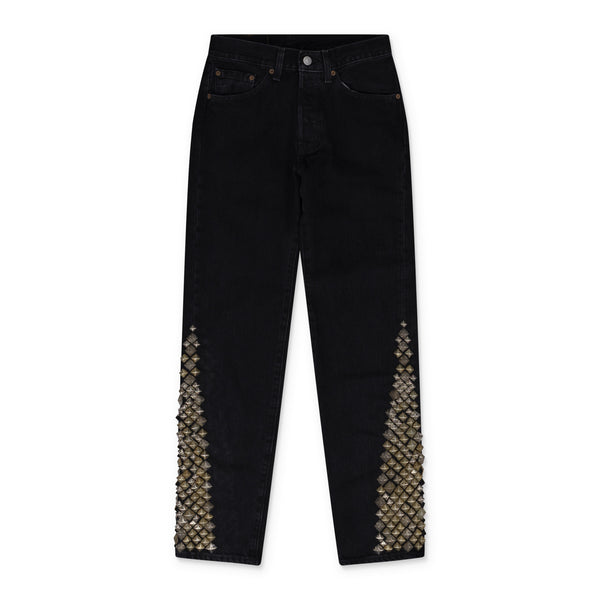 Black Doc Marten Studded 501 Jeans