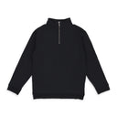 BLACK QUARTER ZIP SWEATER