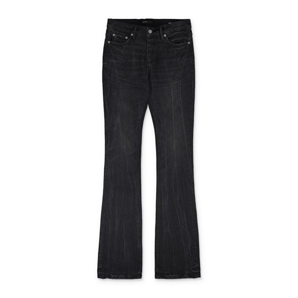 Black Super Stack Flare Coated