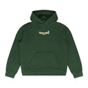 Green Embroidered Floral Logo Hoodie
