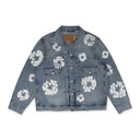 Blue Cotton Wreath Denim Jacket
