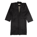 Navy Blue Long Belted Denim Jacket