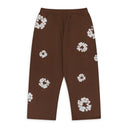 Brown Cotton Wreath Sweatpants