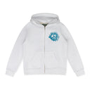 White Denim University Zip Hoodie