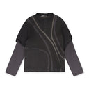 Grey Hamish Long Sleeve Layered Polo Shirt