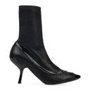 BLACK NAPPA STRETCH POINTED TOE PUMPS