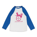 Blue Women Graphic L/S T-Shirt