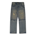 Light Indigo Duplo Tinted Blowout Wide Leg Jeans