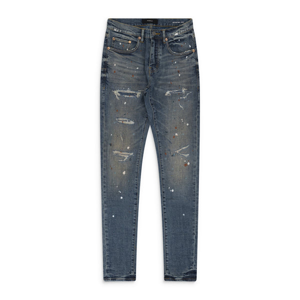 Indigo Paint Splatter P001 Jeans