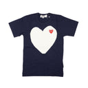 Navy White Heart T-Shirt