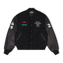 Black Peace Wreath Varsity Jacket