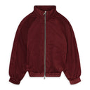 Maroon Velvet Track Jacket