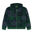 Green Plaid Wreath Zip Hoodie