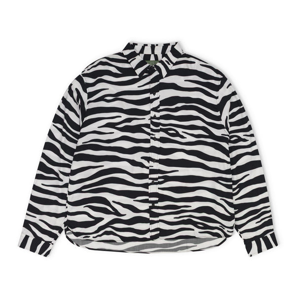 Multi Zebra Print Button Up Shirt