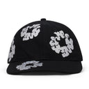 Black Cotton Wreath Fitted Cap