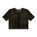 BLACK/GOLD CROP T-SHIRT