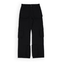 Black Satin Pocket Trousers
