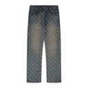Antique Indigo Crystal Burst MA Paisley Straight Jean