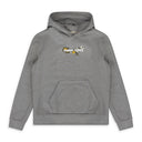 Grey DT Embroidered Floral Logo Hoodie