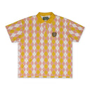 Pink / Yellow Intarsia Polo T-Shirt