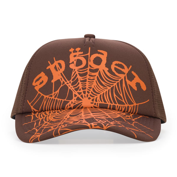 Brown Web Trucker Hat