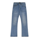 Light Indigo Coated Flare Jeans