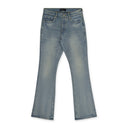Blue Flared Pinner Coated Vintage Jeans