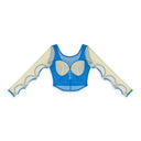 Blue Scalloped No Time Left Top