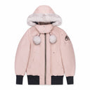 Dusty Rose/Natural Debbie Shearling Bomber Jacket