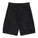 Black High Shine Cargo Shorts