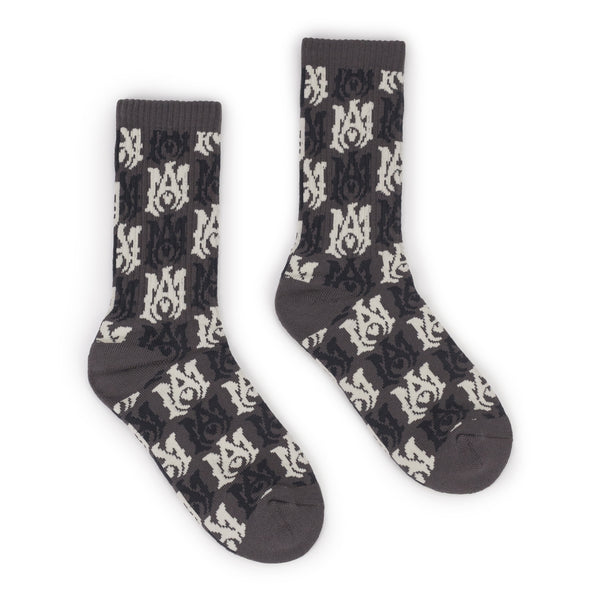 Black All-Οver Print MA Logo Socks