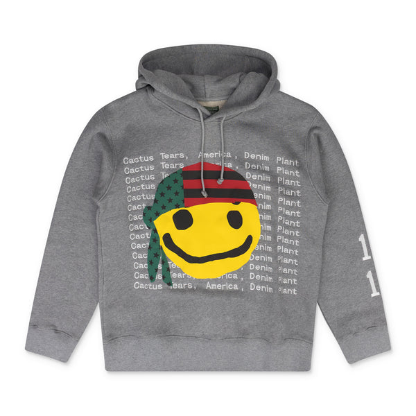 Grey Cactus Smiley Hoodie