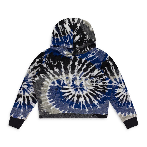 Blue Tie Dye Polar Fleece Hoodie