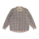 Grey Destroyed Flannel Shirt Flint