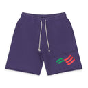 Purple Ellis Tears Fleece Short | Purple