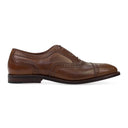 BROWN LACED STRAND CAP TOES OXFORDS