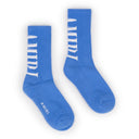 Caroline Blue Solid Core Logo Socks