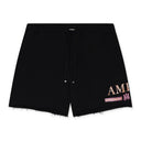 Black MA Watercolor Bar Sweatshorts