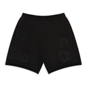Black Mono Wreath Sweatshorts