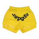 Yellow OG Web Double Layer Shorts