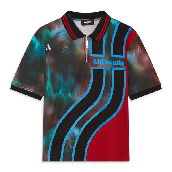 Multicolor Sahara Short Sleeve Quarter Zip Polo Shirt