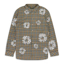 Tan Cotton Wreath Western Button-Up