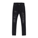PLAID THRASHER BLACK SKINNY JEANS