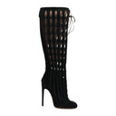 SUEDE KNEE-HIGH BOOTS